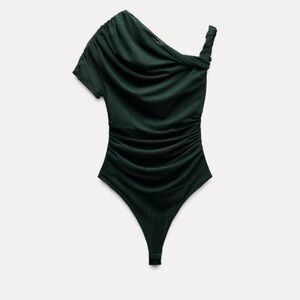 ZARA KNOTTED ASYMMETRIC BODYSUIT